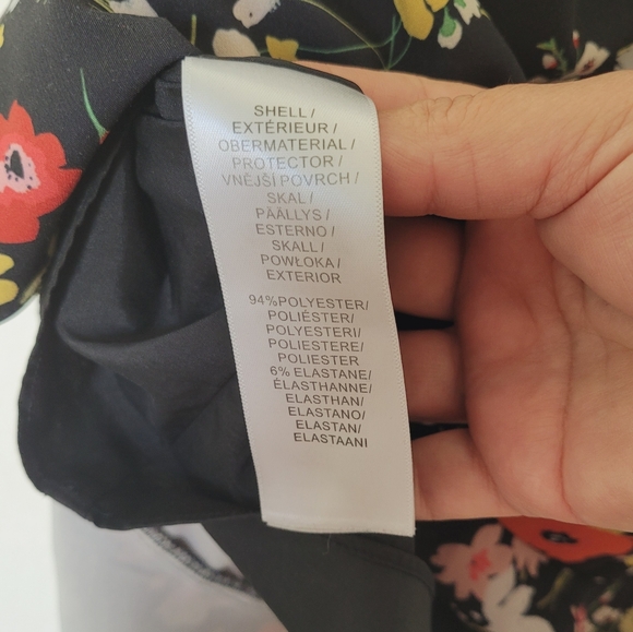 Aidan Mattox Floral Crepe Black Dress Sz8 - Picture 10 of 12